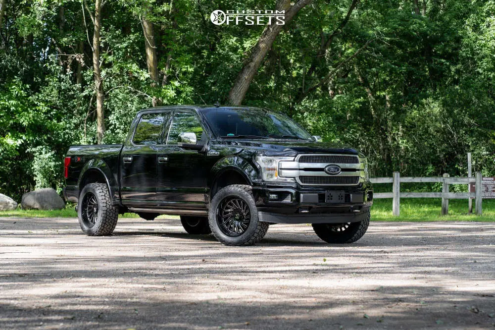 1199470-1-2018-f-150-ford-top-gun-customz-leveling-kit-arkon-off-road-caesar-machined-black